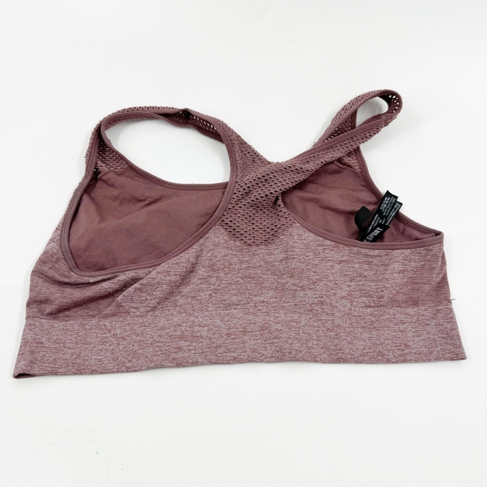 ✅ Victoria’s Secret Pink Sport Seamless Lightly Lined Bra Gray & Rose X-LARGE - Picture 2 of 6